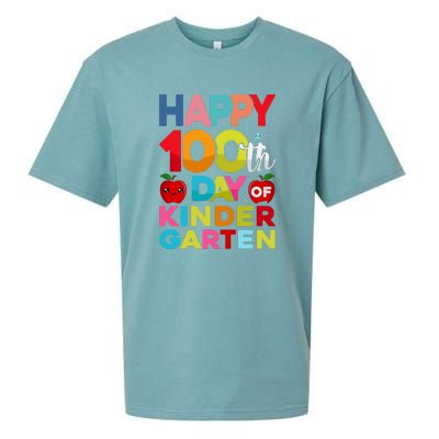 100 Days Of Kindergarten Happy 100th Day Of School Gift Sueded Cloud Jersey T-Shirt