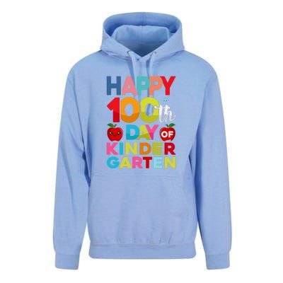 100 Days Of Kindergarten Happy 100th Day Of School Gift Unisex Surf Hoodie