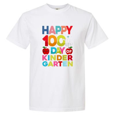 100 Days Of Kindergarten Happy 100th Day Of School Gift Garment-Dyed Heavyweight T-Shirt