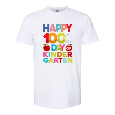 100 Days Of Kindergarten Happy 100th Day Of School Gift Softstyle CVC T-Shirt