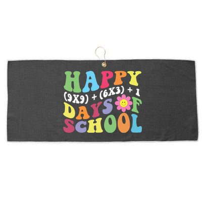 100th Day Of School Math Formula 100 Days Of School Teacher Gift Large Microfiber Waffle Golf Towel