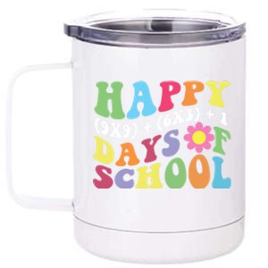 100th Day Of School Math Formula 100 Days Of School Teacher Gift 12 oz Stainless Steel Tumbler Cup