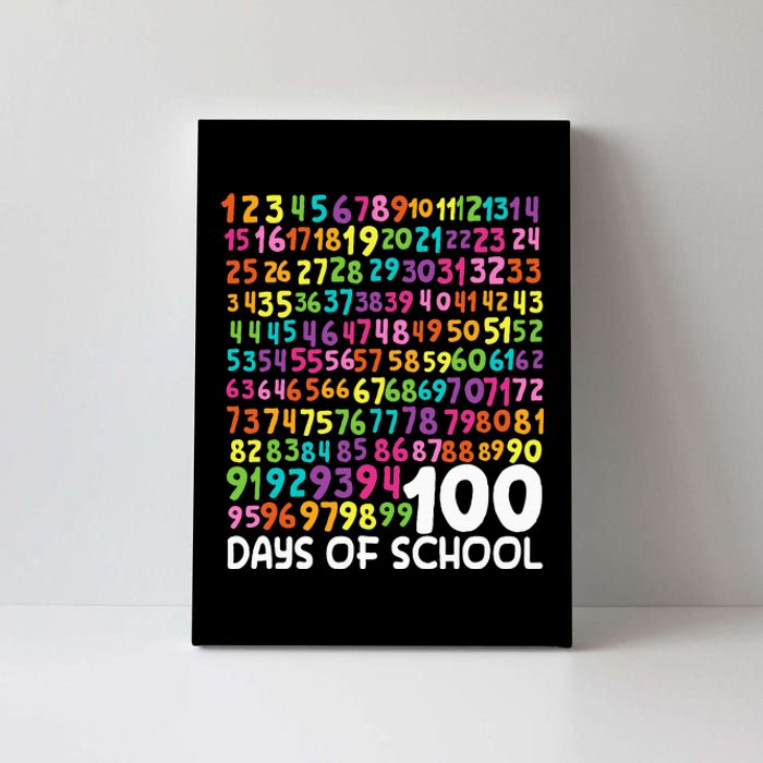 100th Day Of School Teacher 100 Days Math Numbers Canvas