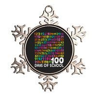 100th Day Of School Teacher 100 Days Math Numbers Metallic Star Ornament