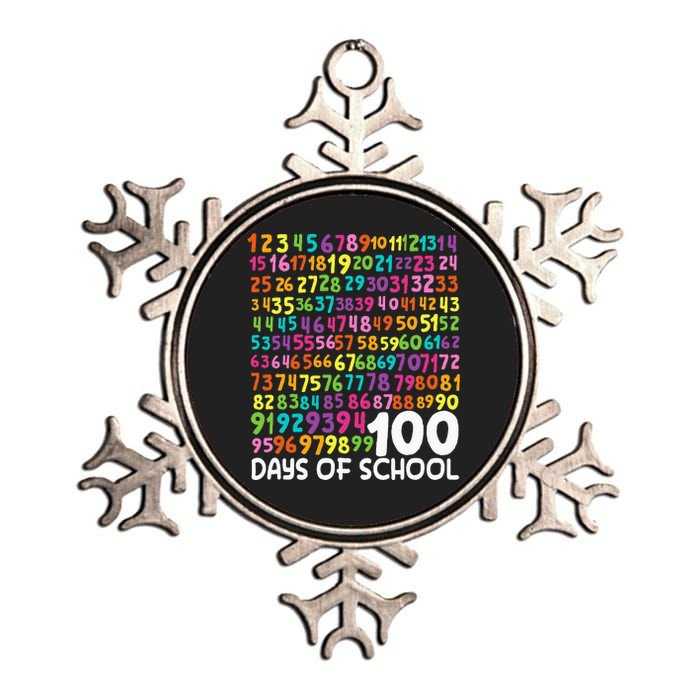 100th Day Of School Teacher 100 Days Math Numbers Metallic Star Ornament