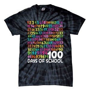 100th Day Of School Teacher 100 Days Math Numbers Tie-Dye T-Shirt