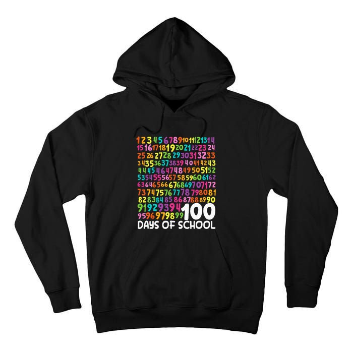 100th Day Of School Teacher 100 Days Math Numbers Tall Hoodie