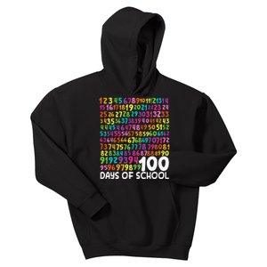 100th Day Of School Teacher 100 Days Math Numbers Kids Hoodie