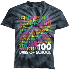 100th Day Of School Teacher 100 Days Math Numbers Kids Tie-Dye T-Shirt