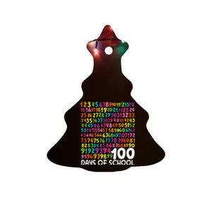 100th Day Of School Teacher 100 Days Math Numbers Ceramic Tree Ornament