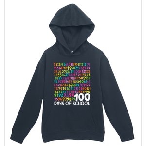 100th Day Of School Teacher 100 Days Math Numbers Urban Pullover Hoodie