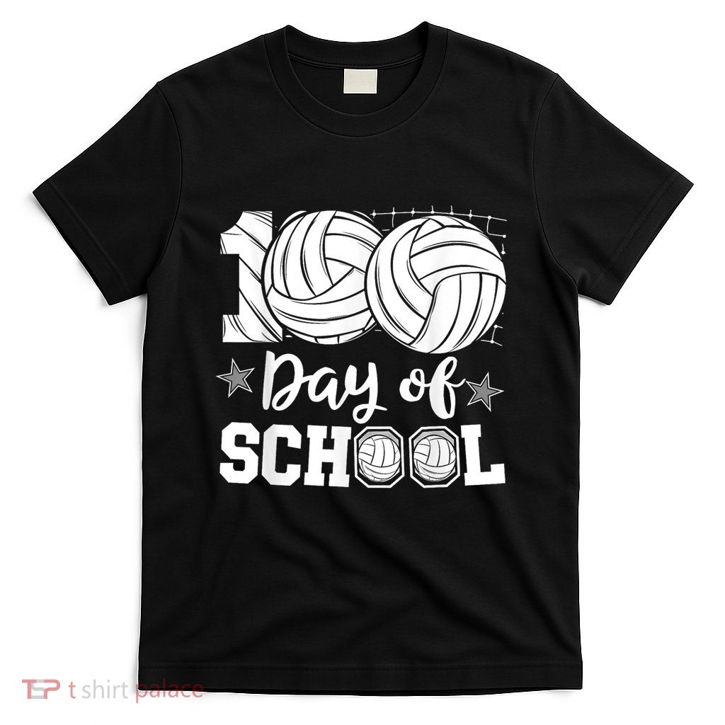 100 Days Of School Teacher Volleyball 100th Day School T-Shirt
