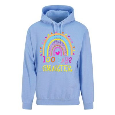 100th Day Of School Teacher 100 Days Smarter Rainbow Unisex Surf Hoodie