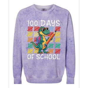 100th Day Of School Costume For 100 Days Colorblast Crewneck Sweatshirt