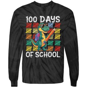 100th Day Of School Costume For 100 Days Tie-Dye Long Sleeve Shirt