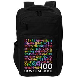 100th Day Of School Teacher 100 Days Math Numbers Impact Tech Backpack