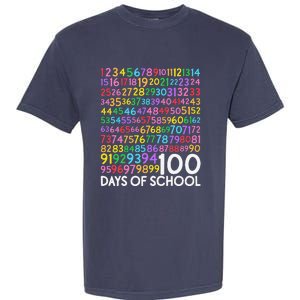 100th Day Of School Teacher 100 Days Math Numbers Garment-Dyed Heavyweight T-Shirt