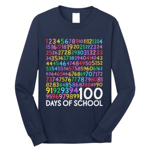 100th Day Of School Teacher 100 Days Math Numbers Long Sleeve Shirt