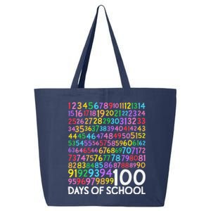 100th Day Of School Teacher 100 Days Math Numbers 25L Jumbo Tote