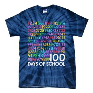 100th Day Of School Teacher 100 Days Math Numbers Tie-Dye T-Shirt