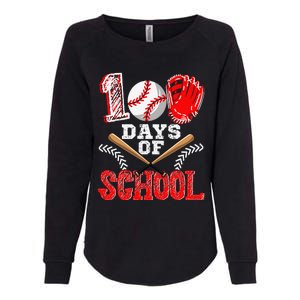 100 Days Of School Baseball Celebration Girl Womens California Wash Sweatshirt