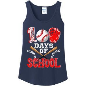 100 Days Of School Baseball Celebration Girl Ladies Essential Tank