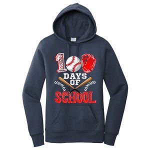 100 Days Of School Baseball Celebration Girl Women's Pullover Hoodie