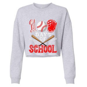 100 Days Of School Baseball Celebration Girl Cropped Pullover Crew