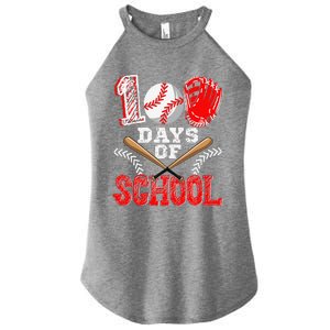 100 Days Of School Baseball Celebration Girl Women's Perfect Tri Rocker Tank