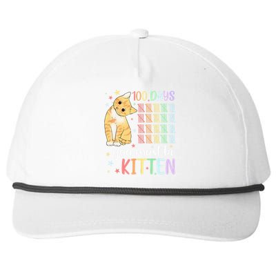 100th Day Of School Cat You Must Be Kitten Student Snapback Five-Panel Rope Hat