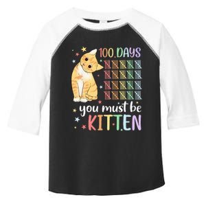 100th Day Of School Cat You Must Be Kitten Student Toddler Fine Jersey T-Shirt