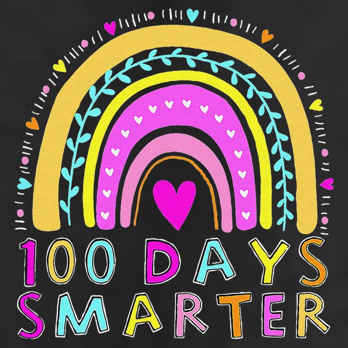 100th Day Of School Teacher rainbow 100 Days Smarter Beanie