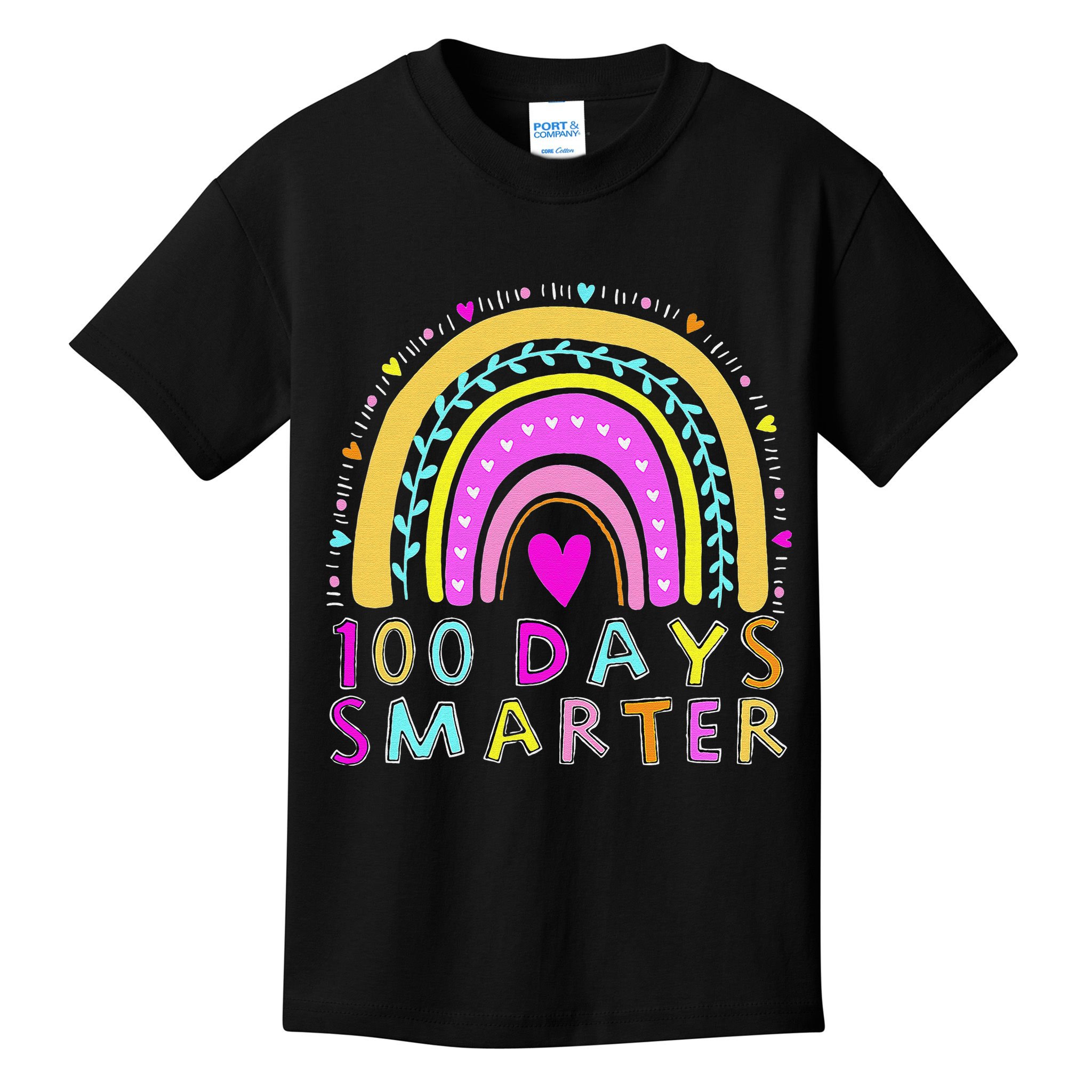 100th Day Of School Teacher rainbow 100 Days Smarter Kids T-Shirt