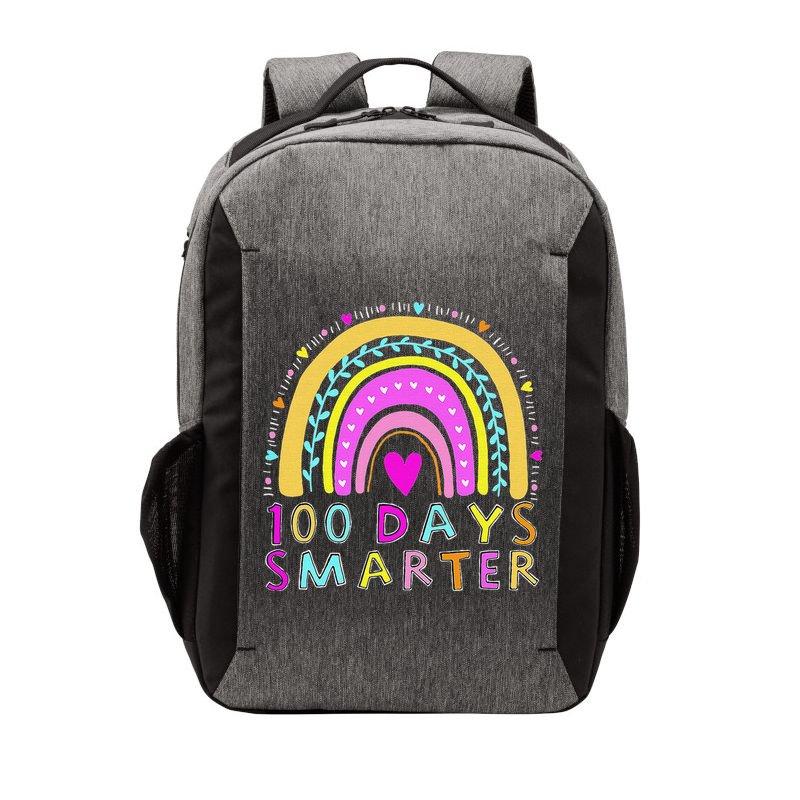 100th Day Of School Teacher rainbow 100 Days Smarter Vector Backpack