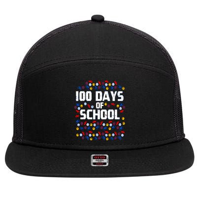 100 Days Of School  Sport Player  7 Panel Mesh Trucker Snapback Hat