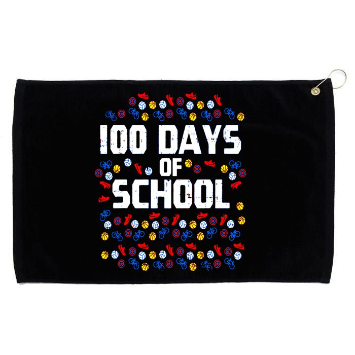 100 Days Of School  Sport Player  Grommeted Golf Towel