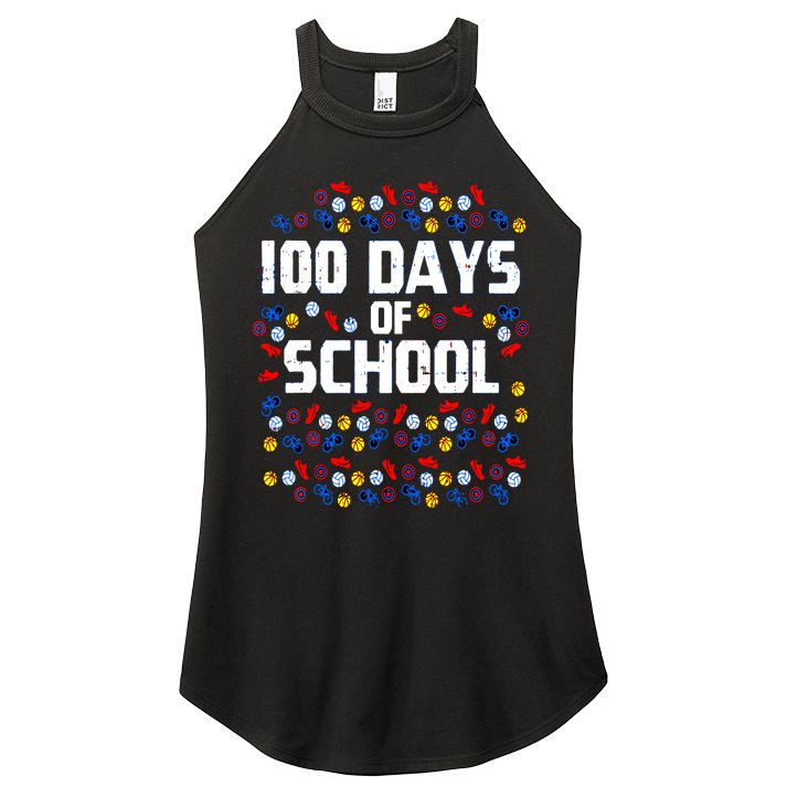 100 Days Of School  Sport Player  Women's Perfect Tri Rocker Tank