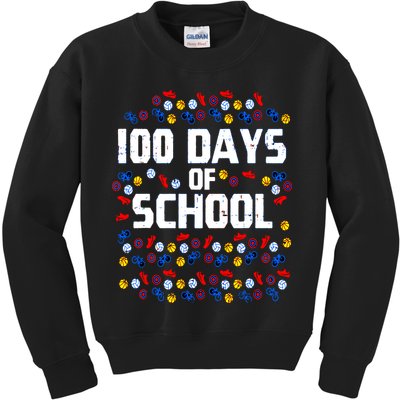 100 Days Of School  Sport Player  Kids Sweatshirt