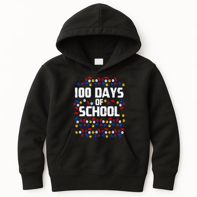 100 Days Of School  Sport Player  Kids Hoodie