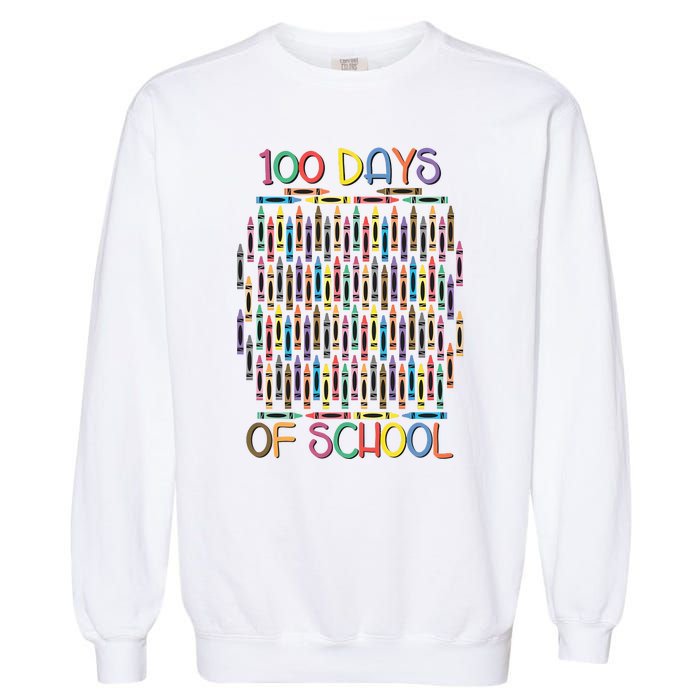 100 Days Of School Teacher Student Funny Garment-Dyed Sweatshirt