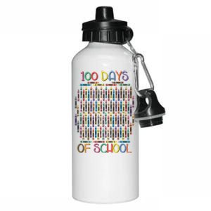 100 Days Of School Teacher Student Funny Aluminum Water Bottle