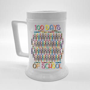 100 Days Of School Teacher Student Funny Beer Stein