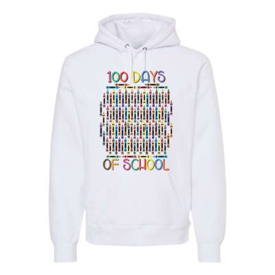 100 Days Of School Teacher Student Funny Premium Hoodie