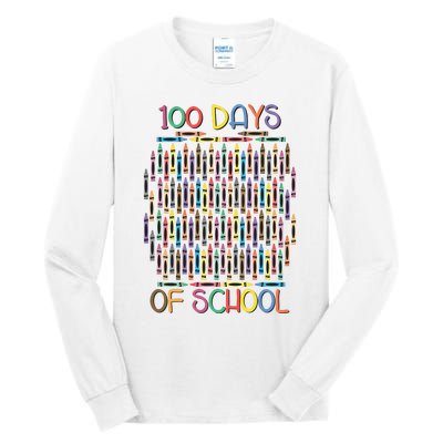 100 Days Of School Teacher Student Funny Tall Long Sleeve T-Shirt