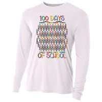 100 Days Of School Teacher Student Funny Cooling Performance Long Sleeve Crew