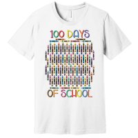 100 Days Of School Teacher Student Funny Premium T-Shirt