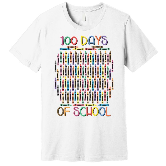 100 Days Of School Teacher Student Funny Premium T-Shirt