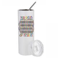 100 Days Of School Teacher Student Funny Stainless Steel Tumbler