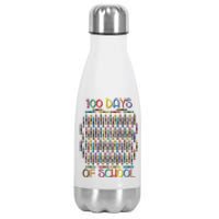 100 Days Of School Teacher Student Funny Stainless Steel Insulated Water Bottle