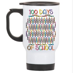 100 Days Of School Teacher Student Funny Stainless Steel Travel Mug